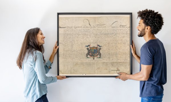 Lodewijk XIV (koning van Frankrijk) (signed by artist)