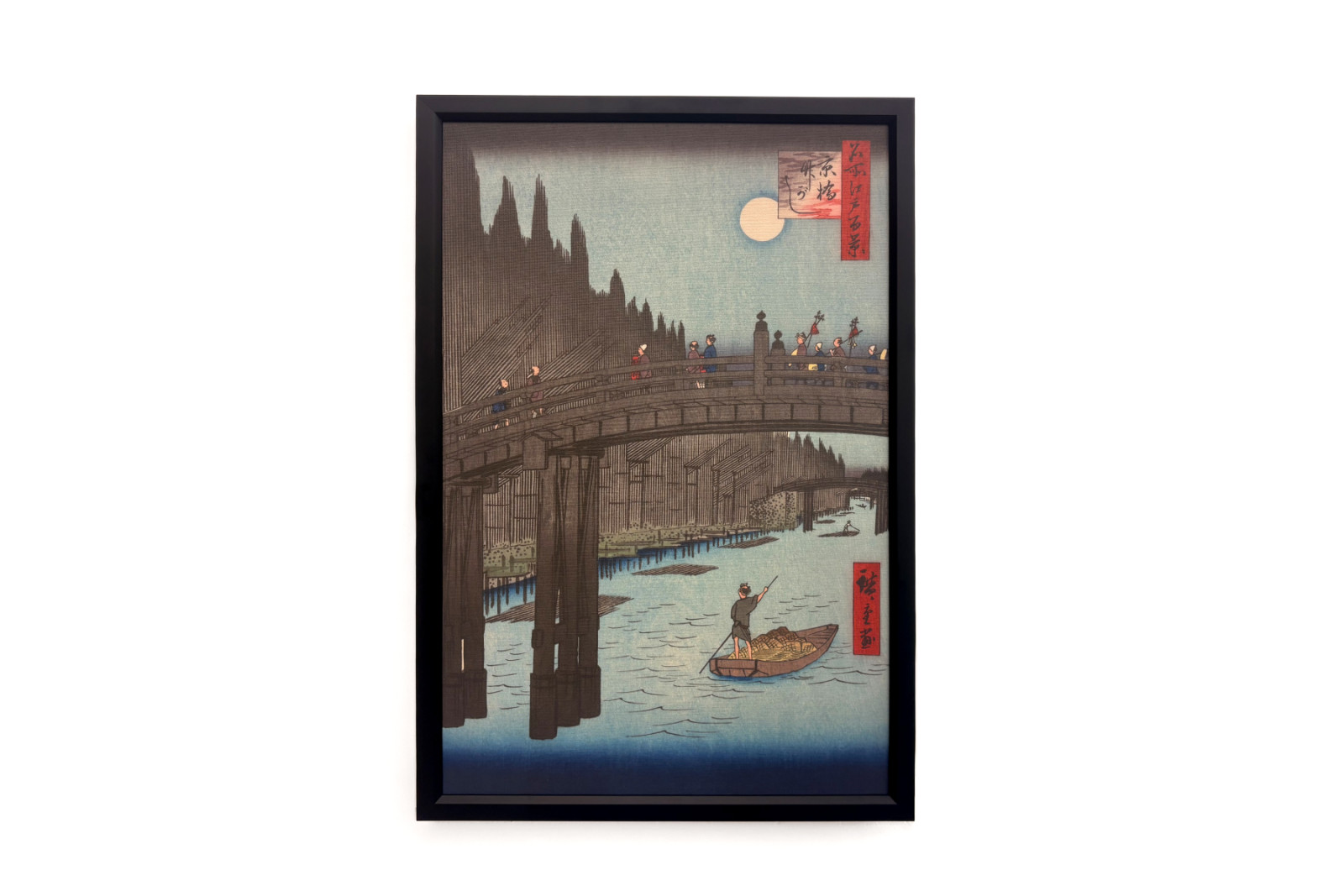 Bamboemarkt bij Capital Bridge, 1857 - Ando Hiroshige