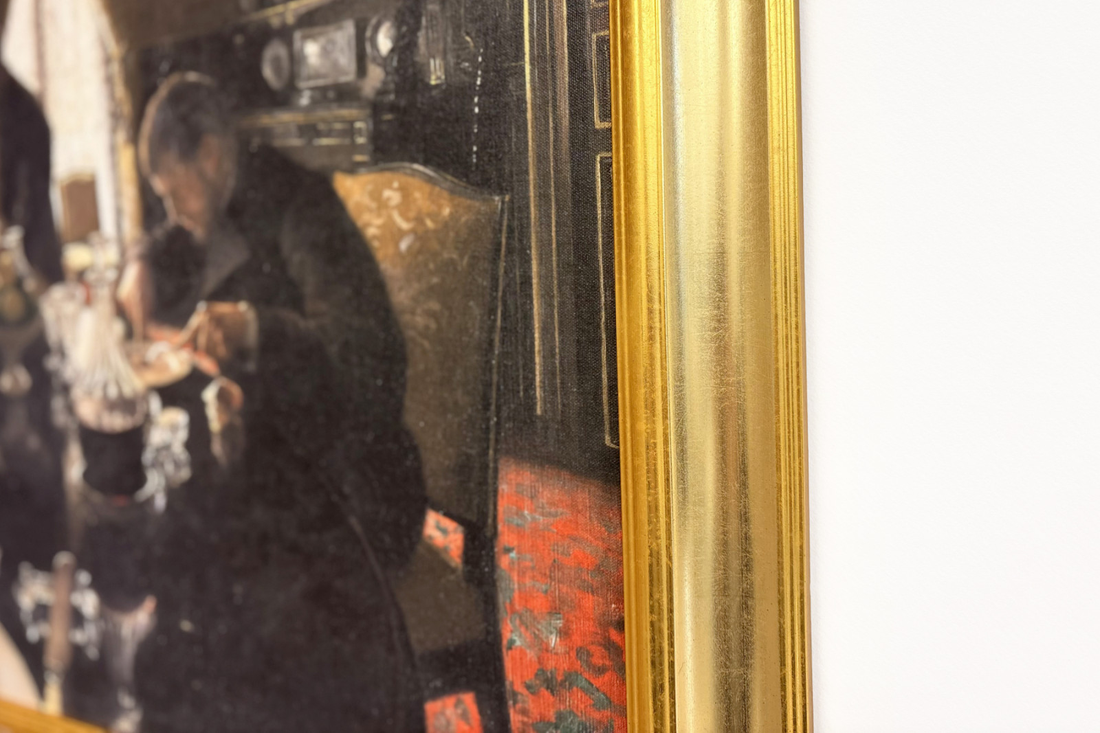 Diner - Diner in de rue Miromesnil, het huis van de familie Caillebotte (olieverf op doek) - Gustave Caillebotte