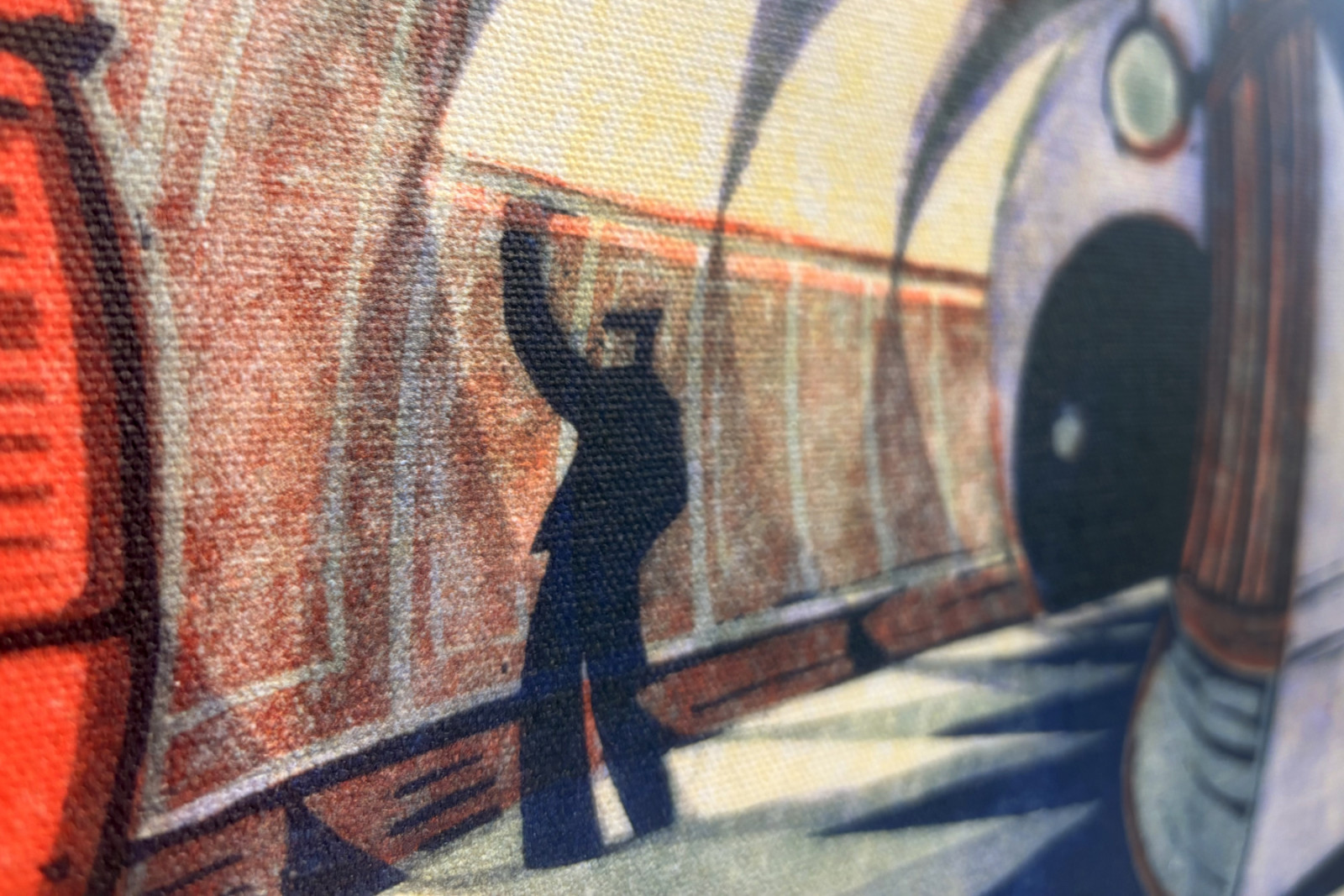 De metrotrein, ca. 1932 (linosnede) - Cyril Edward Power