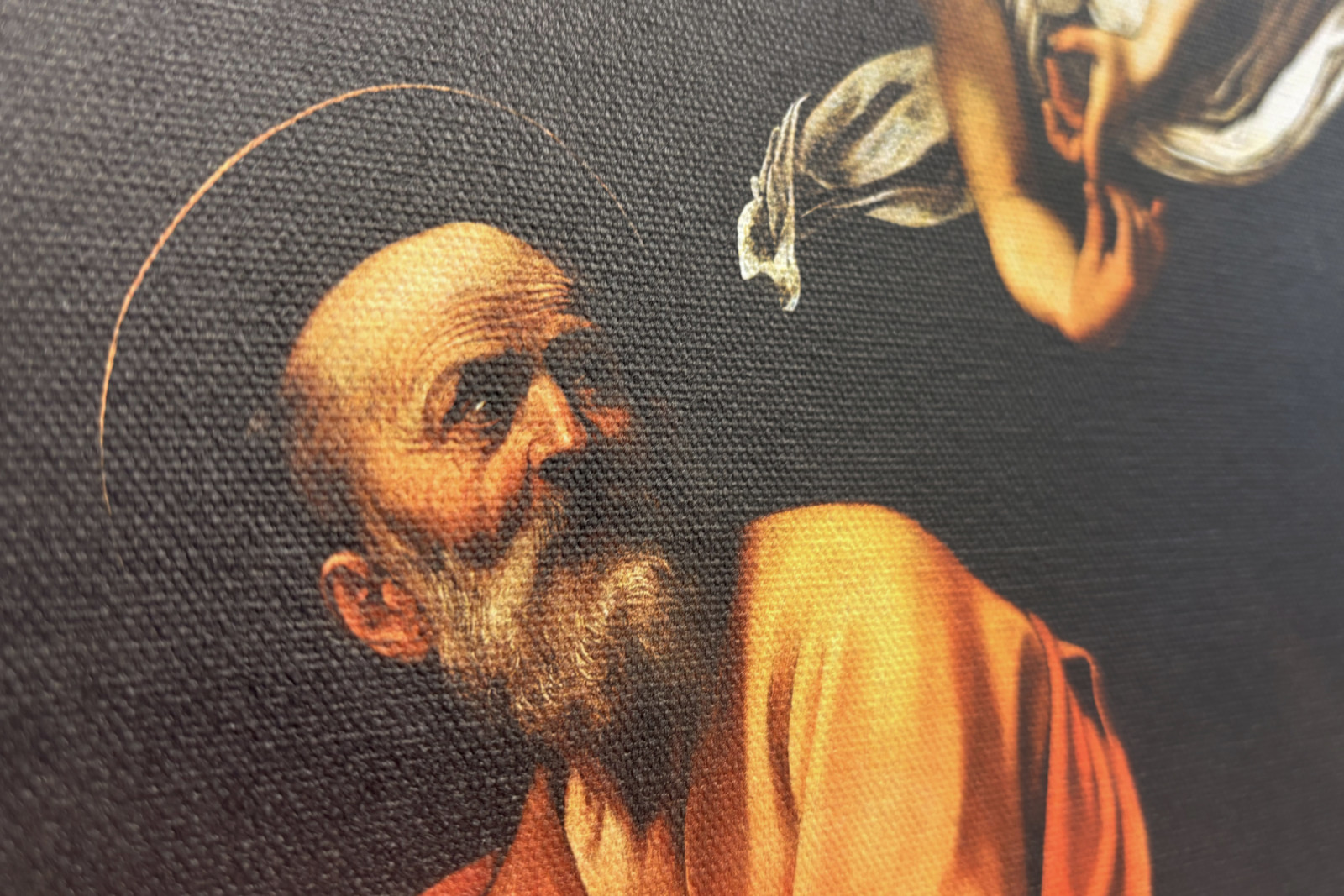 De Inspiratie van Sint-Matteüs - Michelangelo Merisi Caravaggio