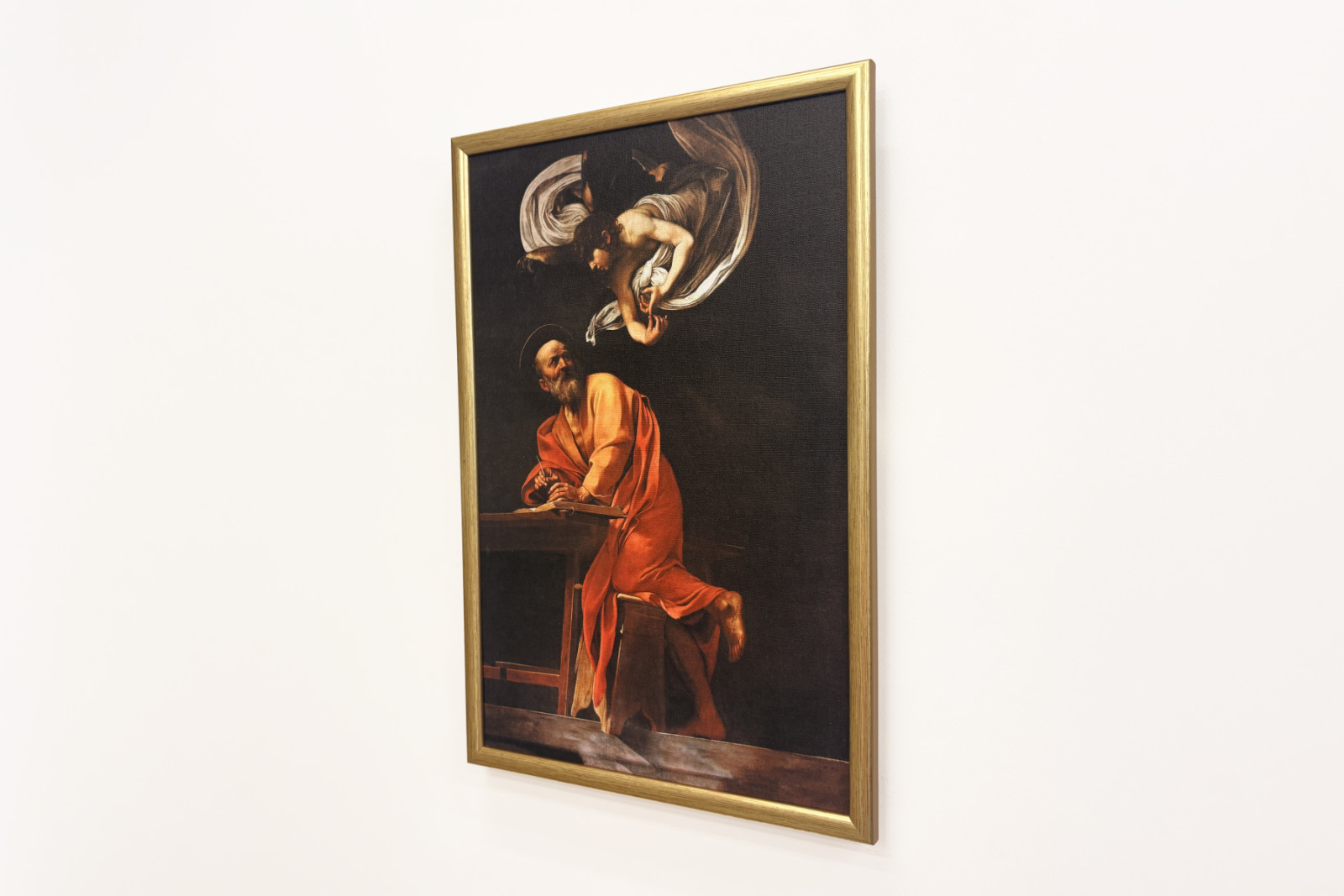 De Inspiratie van Sint-Matteüs - Michelangelo Merisi Caravaggio