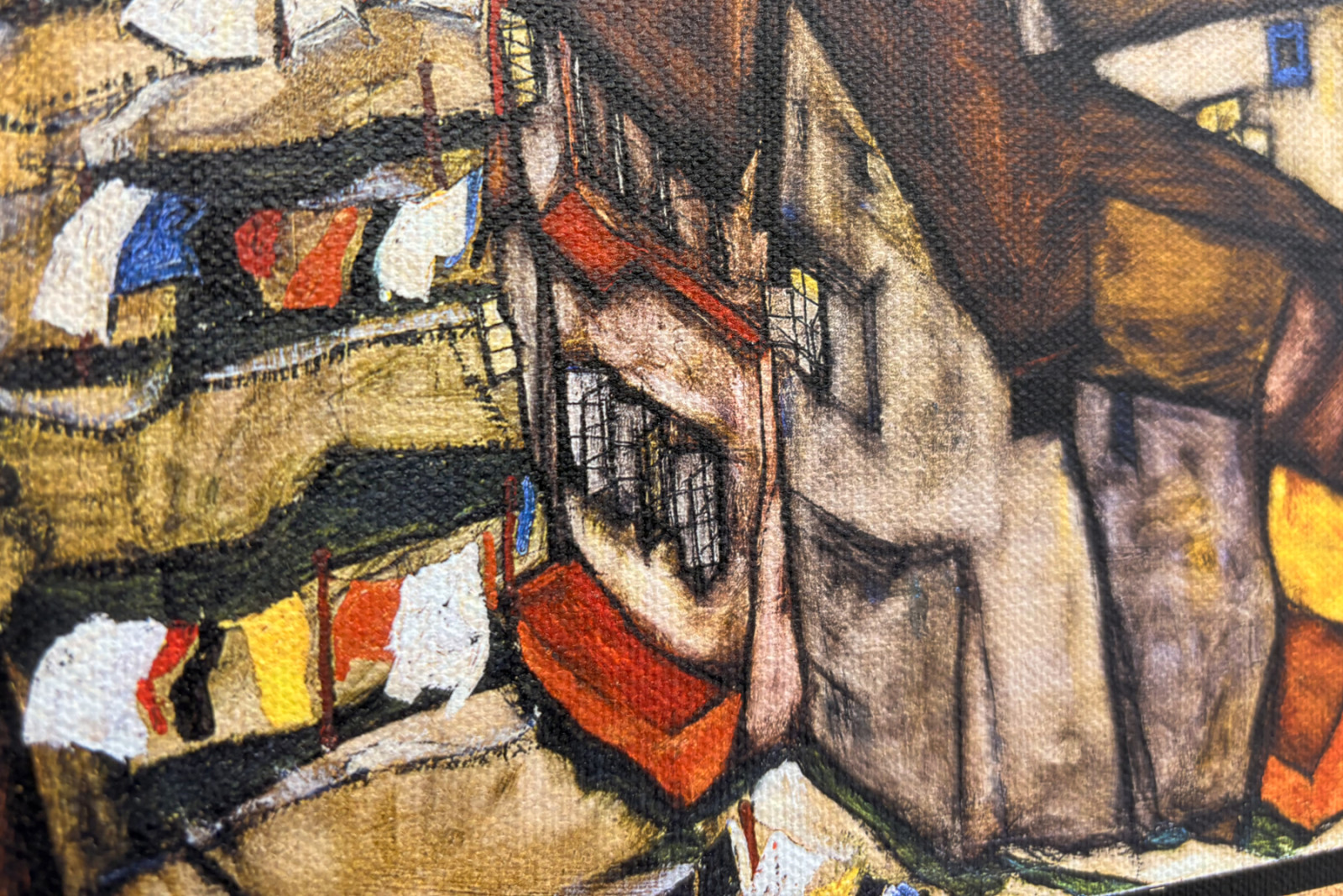 Halve cirkel van huizen, Krumau (het huidige Český Krumlov, Tsjechoslowakije) - Halve cirkel van huizen, Krumau (De kleine stad V), door Egon Schiele (1890-1918) - Egon Schiele