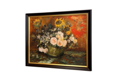Rozen en zonnebloemen