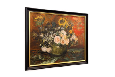 Rozen en zonnebloemen