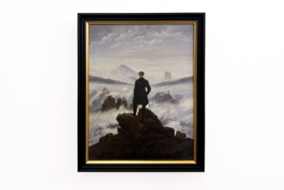 De wandelaar boven de nevelen - Caspar David Friedrich