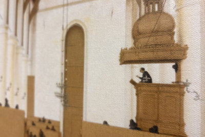 Interieur van de Sint-Odulphuskerk in Assendelft, 1649