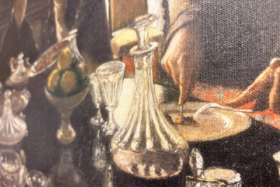 Diner - Diner in de rue Miromesnil, het huis van de familie Caillebotte (olieverf op doek)