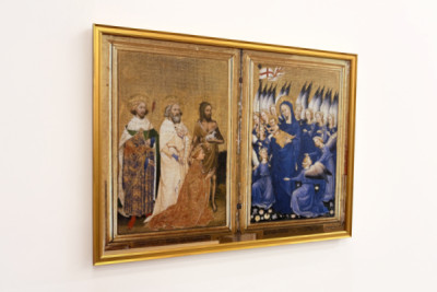 Richard II gepresenteerd aan de Maagd en het Kind door zijn patroonheilige Johannes de Doper en de heiligen Edward en Edmund, c.1395-99