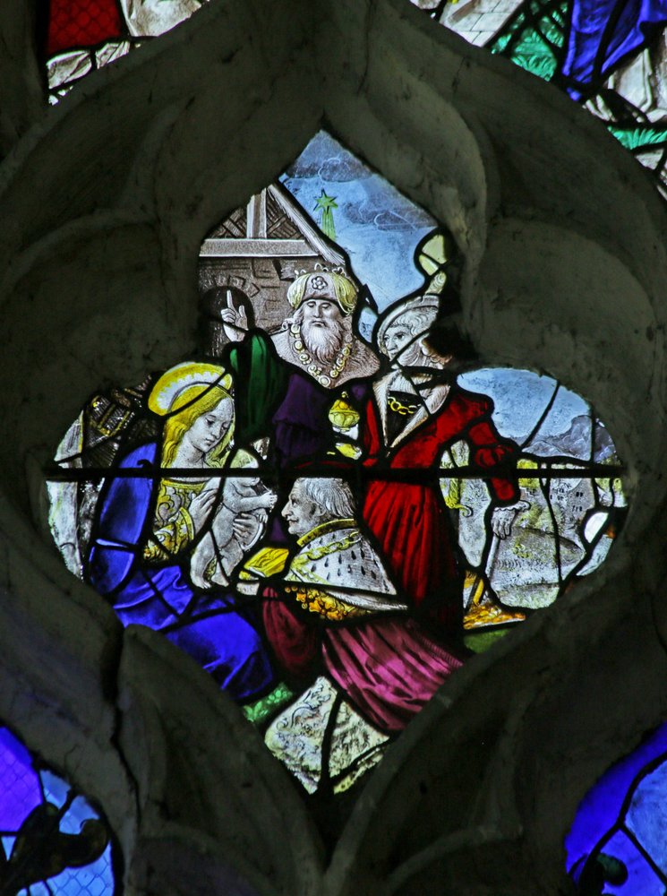 De aanbidding der wijzen, 1557 door French School
