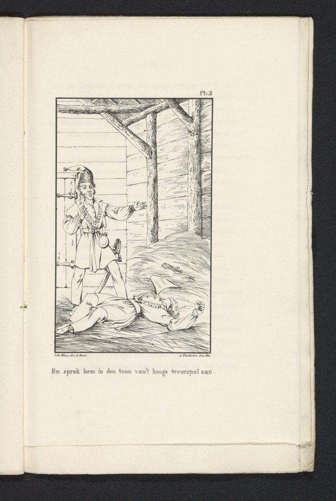 Tocht van de tachtig Luikenaren naar Tervuren (plaat 3), 1830 door Abraham Vinkeles