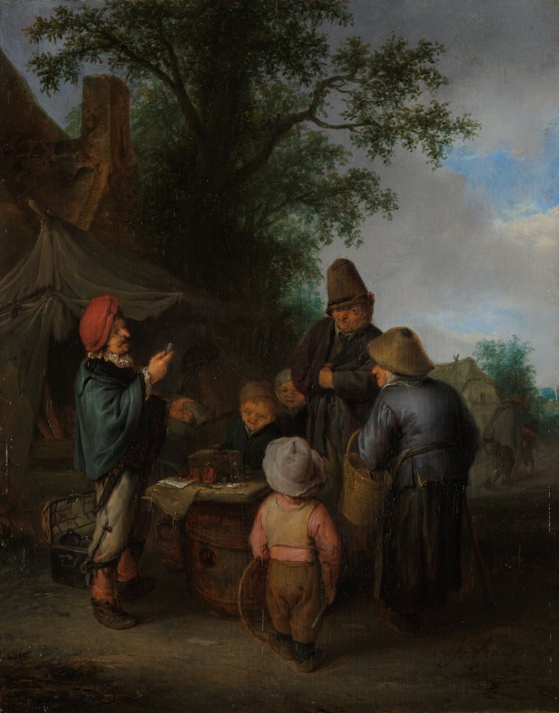 De kwakzalver door Adriaen Jansz. van Ostade