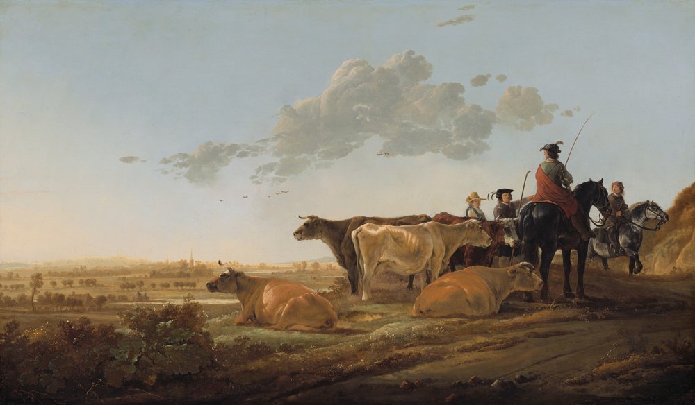 Landschap met herders door Aelbert Cuyp