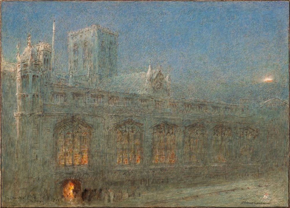 De Kerk van de Belfort, York door Albert Goodwin