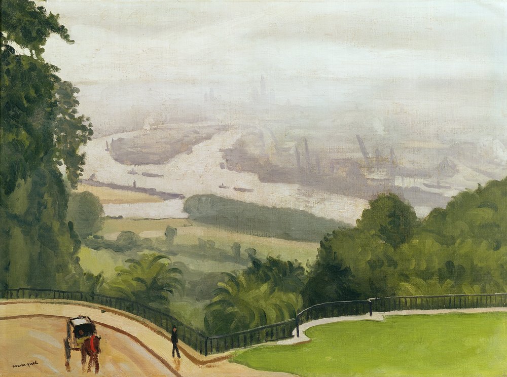 De haven van Rouen door Albert Marquet