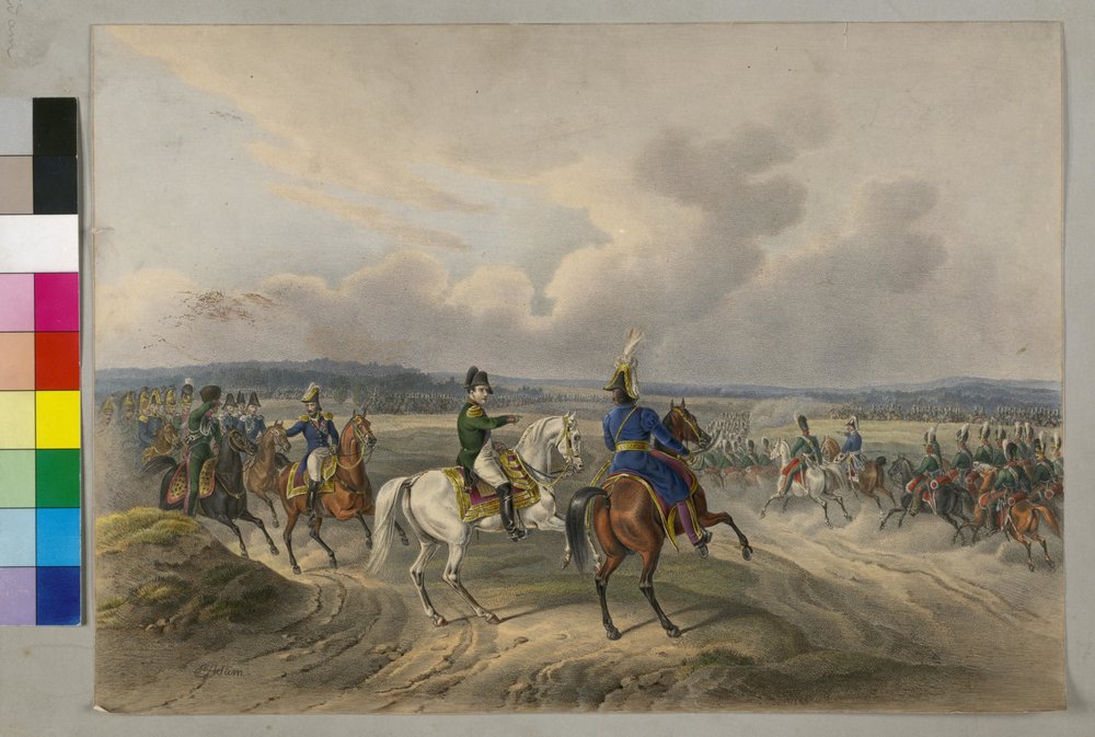 1812 Napoleon I aan de Duena door Albrecht Adam