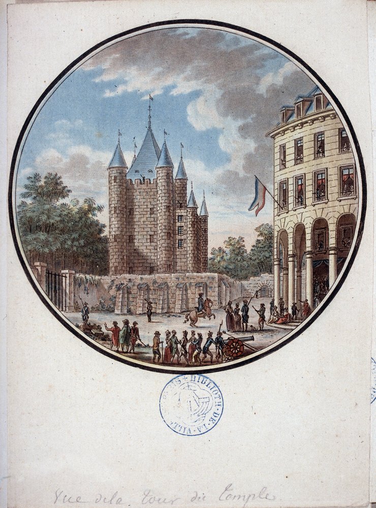 Parijs, uitzicht op de Tempeltoren - in 