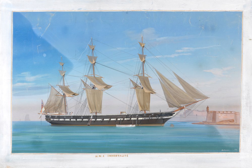 Zeilondersteund stoomschip HMS 