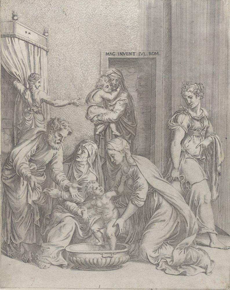 De Heilige Familie, 1535-73 door Battista del Moro