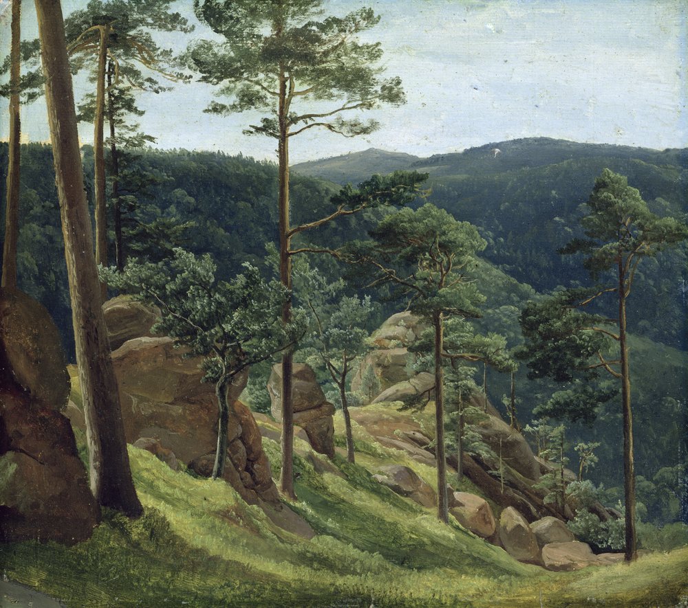 Gezicht op de Brocken, 1829 door Christian Ernst Bernhard Morgenstern