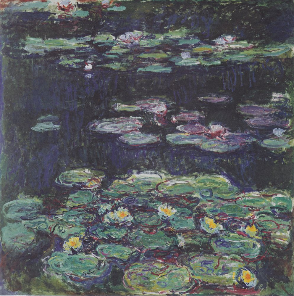 Witte en gele waterlelies door Claude Monet