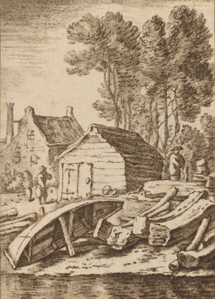 Scheepswerf, 1761, gepubliceerd 1765 door Cornelis Ploos van Amstel