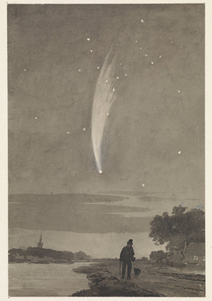 De komeet van Donati, 10 oktober 1858 door Cornelis van der Griendt