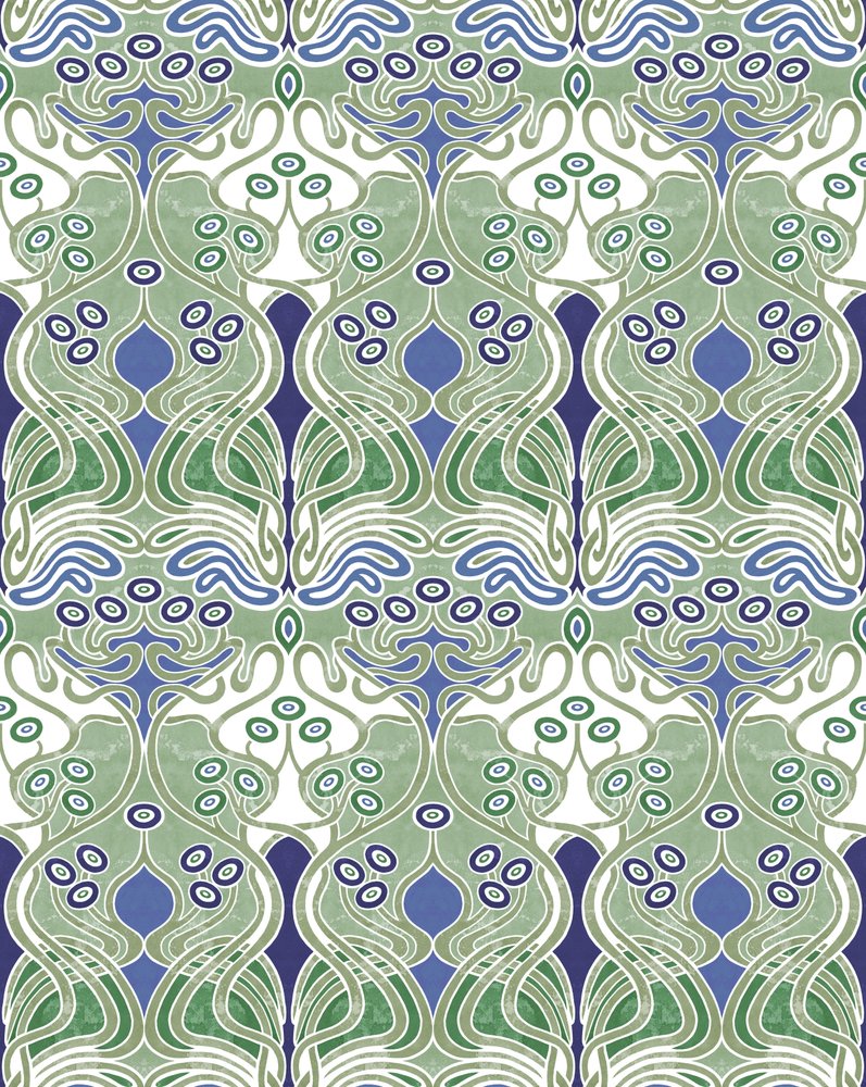Beauclair Pale Green,2018 (gemengde techniek digitaal) door David Newton