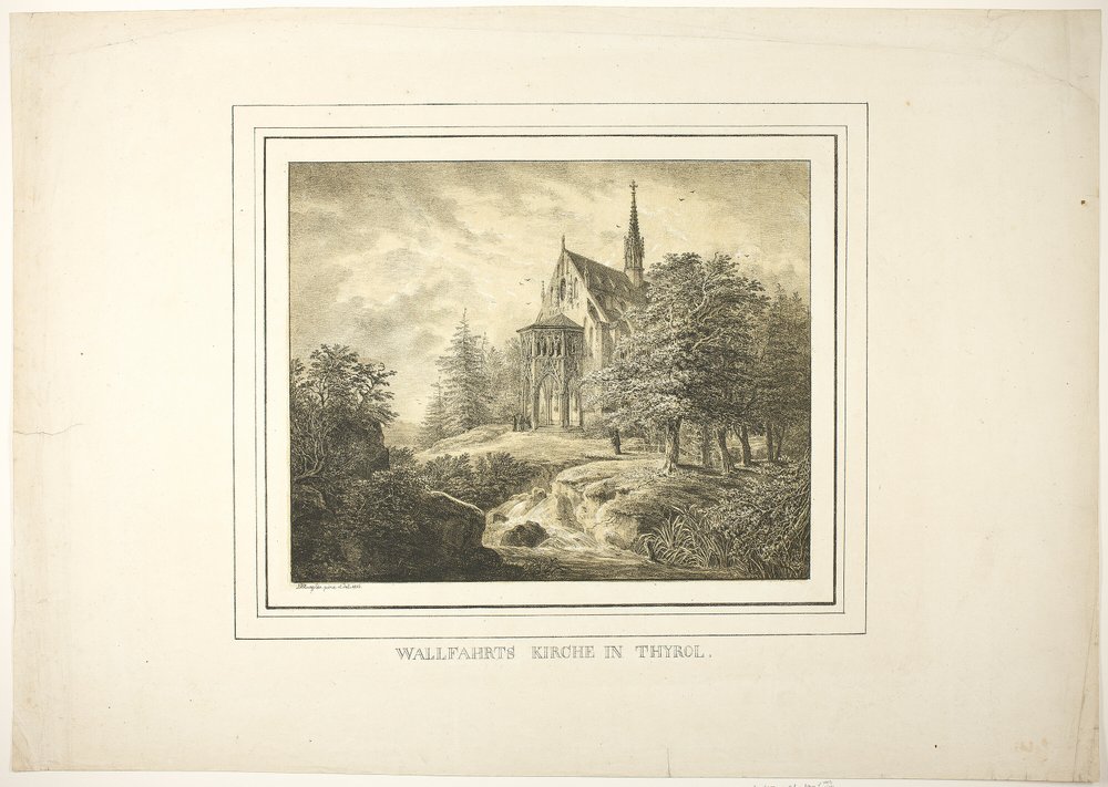 Pelgrimskerk in Tirol door Domenico Quaglio