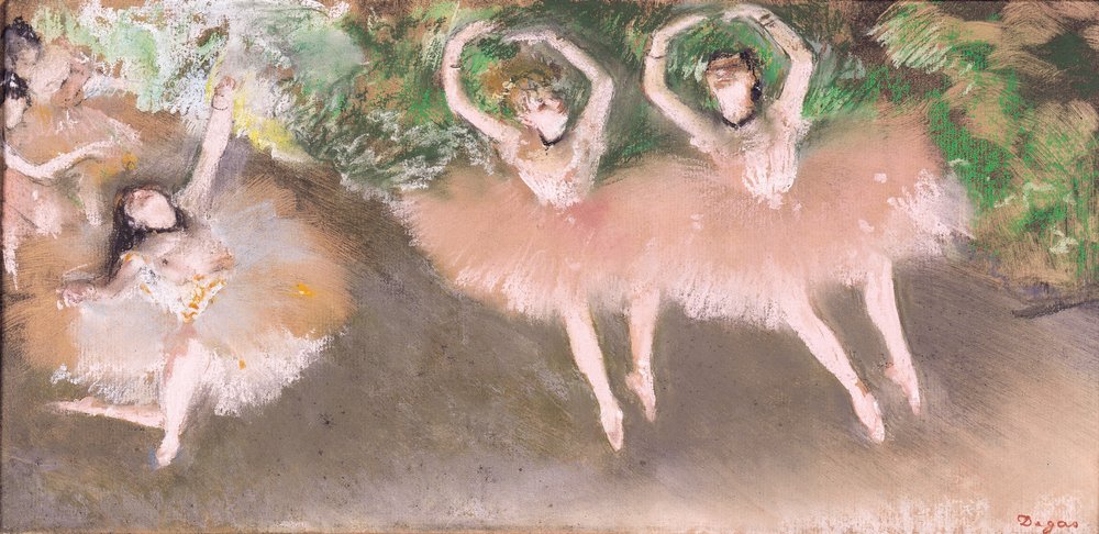 Balletscène, ca. 1879 door Edgar Degas