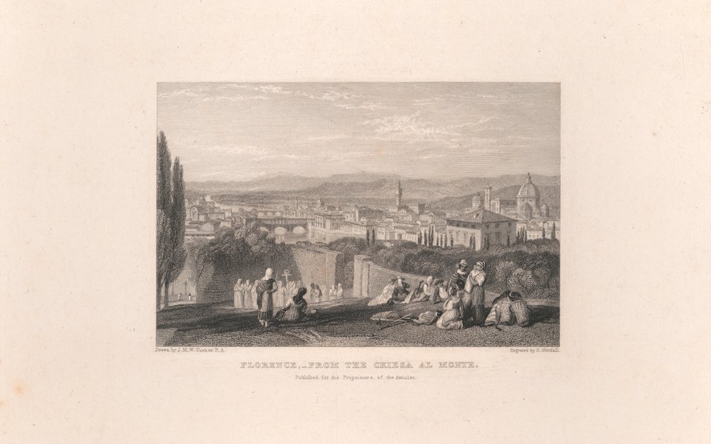 Florence vanaf de Chiesa al Monte door Edward Goodall