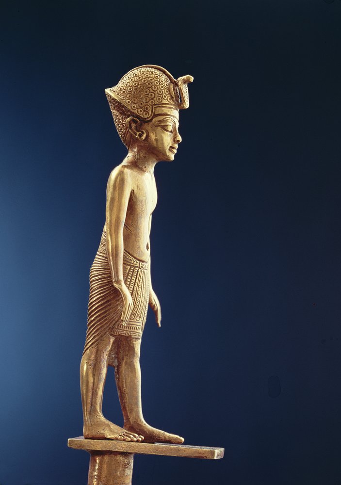 Figuur van de koning van een staf, uit het graf van Toetanchamon, Nieuwe Rijk door Egyptian 18th Dynasty