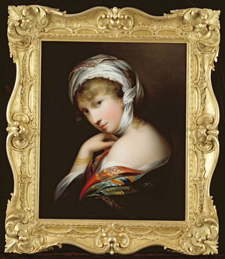 Portret van een Dame in Oosterse Kleding, c.1890 door English School