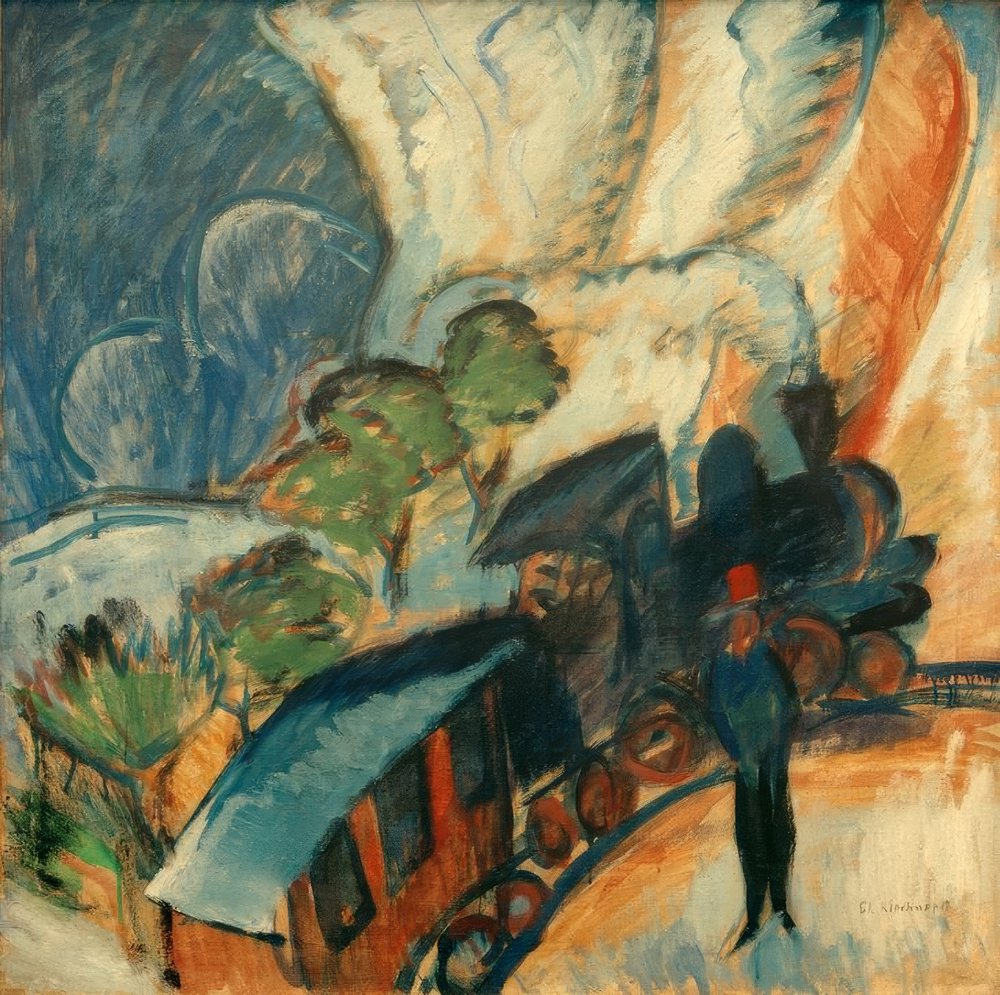 Rhätische Bahn door Ernst Ludwig Kirchner