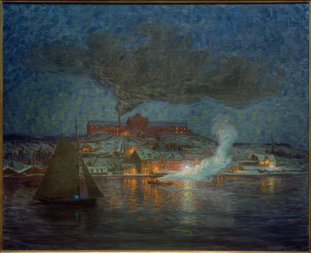 Olie fabriek in Rökar door Eugen Prinz von Schweden