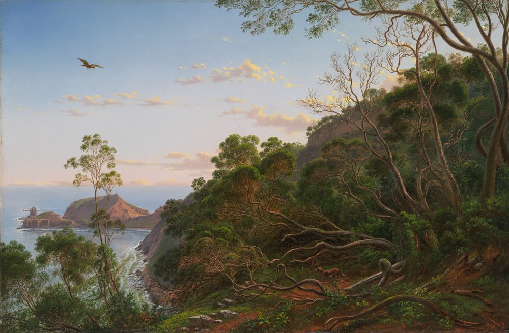 Theebomen bij Cape Schanck, Victoria door Eugene von Guérard