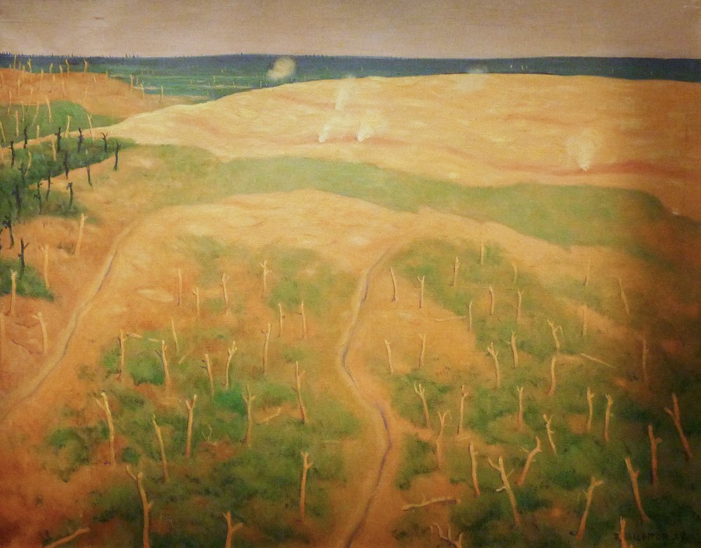 Schieten op Duitse prikkeldraad, regio Bolenten door Felix Edouard Vallotton