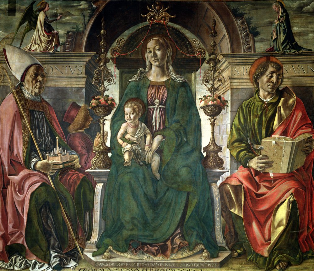 De Maagd en de heiligen, 1474 door Francesco del Cossa