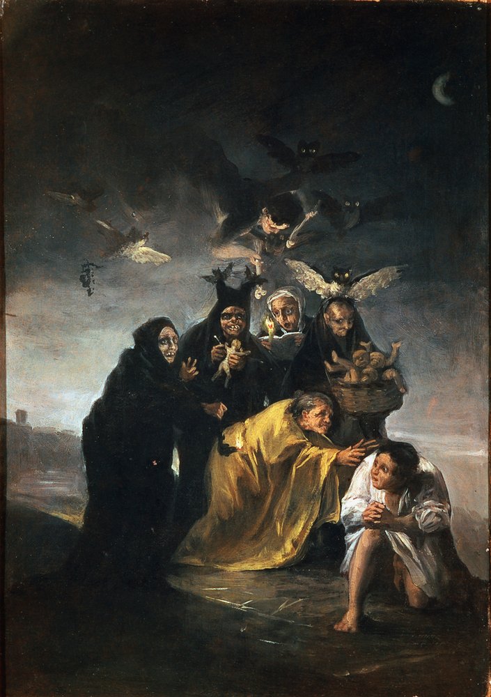Exorcisme of heksen. Schilderij van Francisco de Goya y Lucientes (1746-1828) door Francisco de Goya
