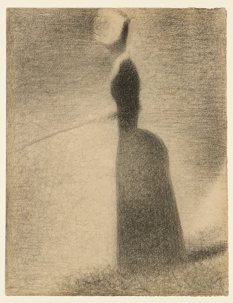 Een vissende vrouw door Georges Seurat