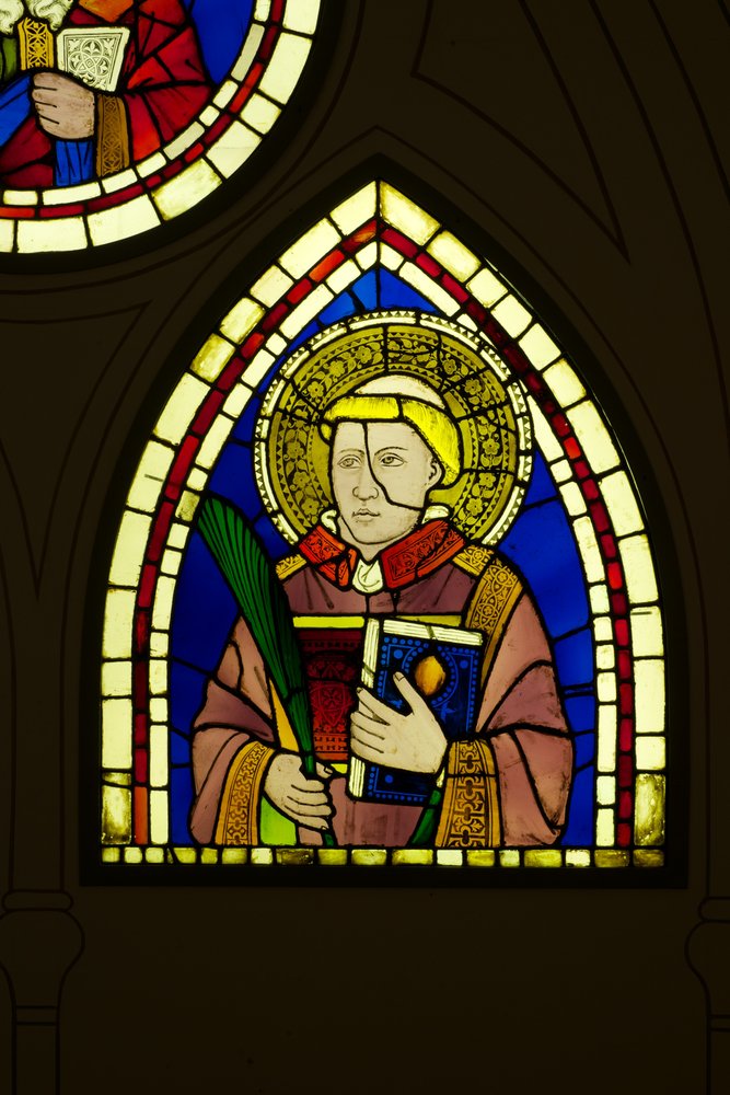 Diaken (glas-in-lood) door Giotto di Bondone