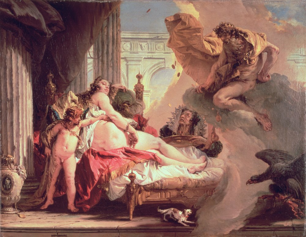 Jupiter en Danaë, 1733-35 door Giovanni-Battista Tiepolo