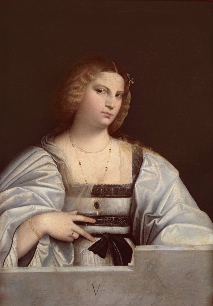 Portret van een Meisje door Giovanni de Busi Cariani