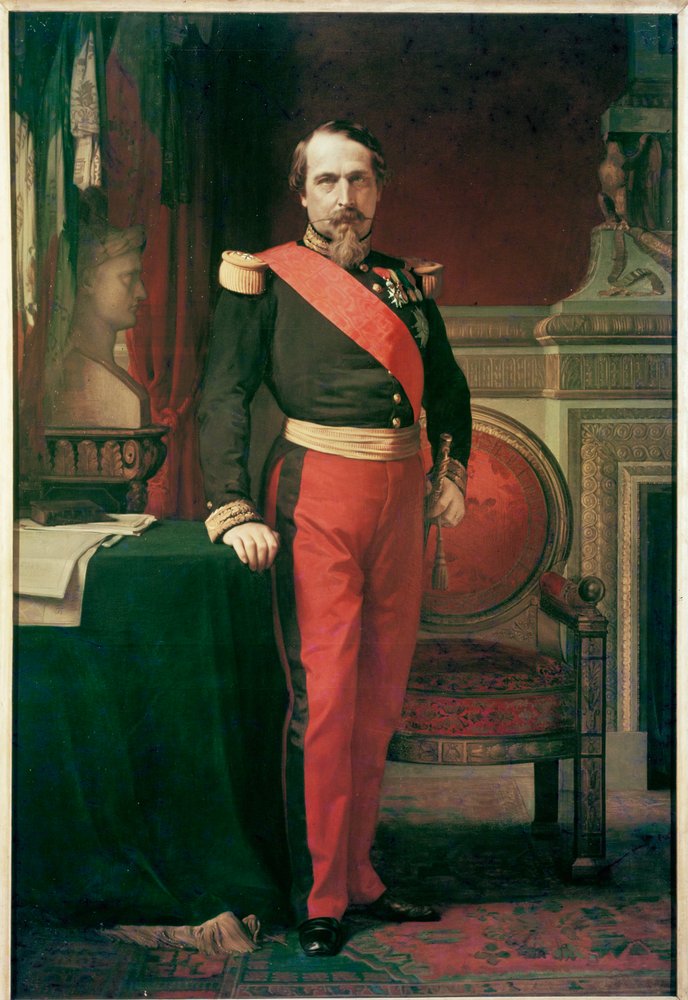 Napoleon III, keizer (schilderij op doek) door Hippolyte Flandrin