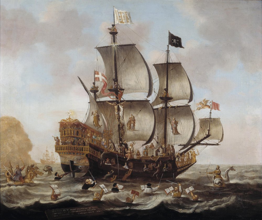 De kerk als schip | Jacob Gerritsz Loef | Kunstafdruk