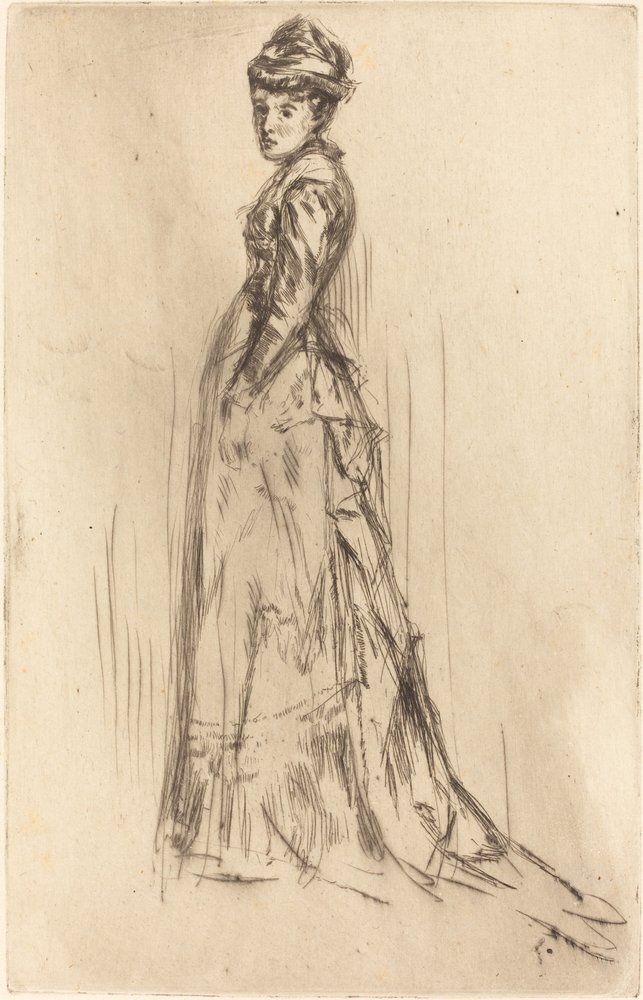 De zijden jurk door James Abbott McNeill Whistler
