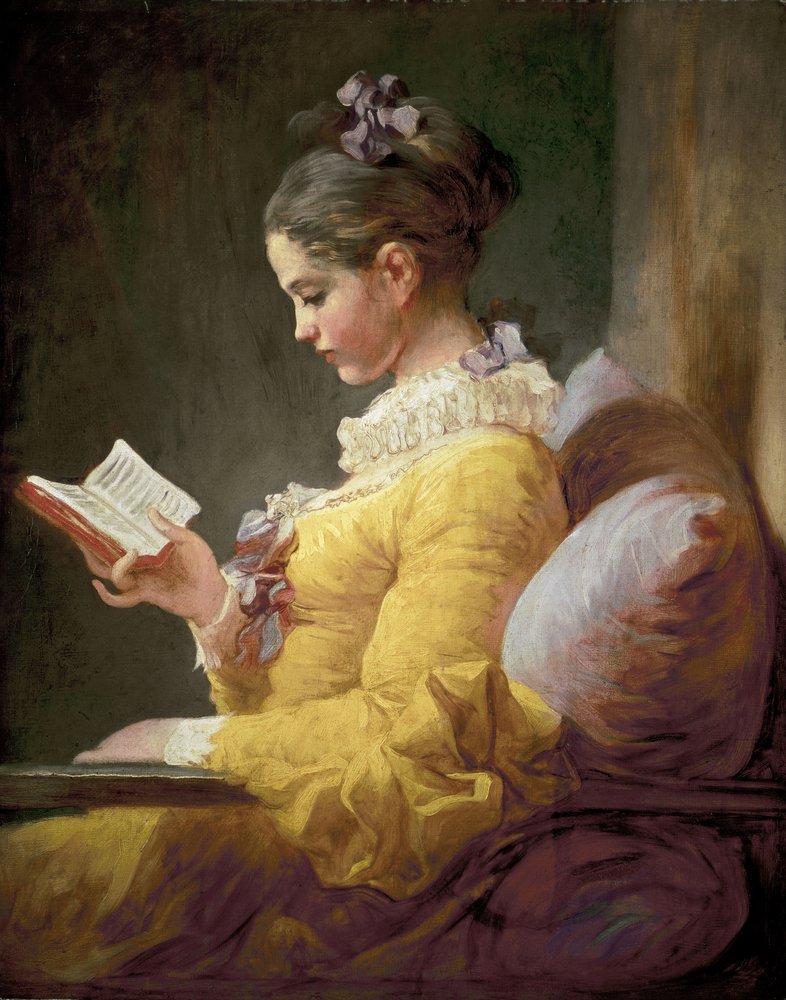 Jong meisje dat leest, ca. 1770 door Jean-Honore Fragonard