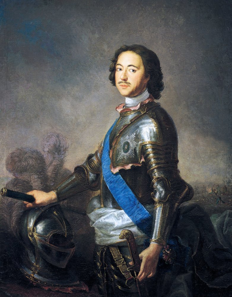 Portret van Peter I bekend als Peter de Grote door Jean-Marc Nattier