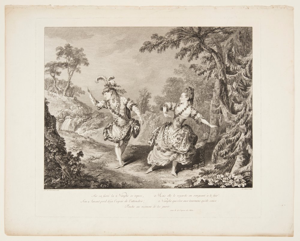 Scène uit de opera ”Sylvie” door Jean-Baptiste Tilliard