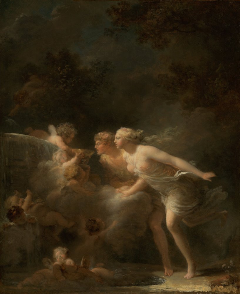 De fontein van de liefde, ca. 1785 door Jean-Honore Fragonard